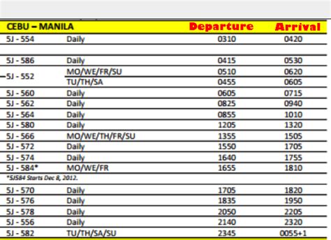manila to cebu flight schedule